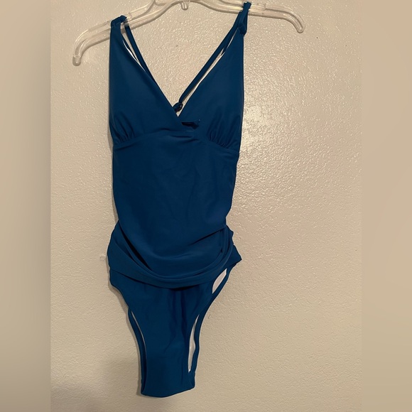 NWT Medium blue one piece swimsuit - Picture 1 of 2